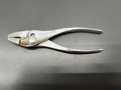 (X) NOS CRESCENT TOOL CO. L-25 5.5'' FLAT NOSE SLIP JOINT PLIERS - MINT - USA
