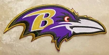 Baltimore Ravens Huge 12" Jacket Size Iron/Sew On Embroidered Patch ~FREE Ship!