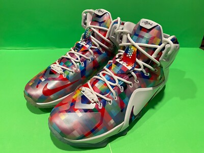 NEW NIKE LEBRON XII EXT PRISM FINISH YOUR BREAKFAST SZ 9.5 PEBBLES 12 JORDAN