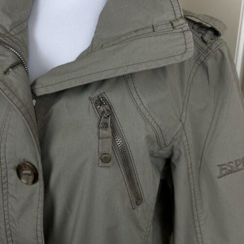 Esprit Trench Jacket Women's Size L Khaki Mid Length Lightweight Casual - Picture 3 of 19