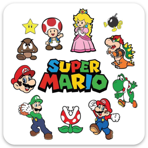 Super Mario Brothers Bros sticker Nintendo Mario, Luigi, Toad