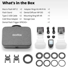 Image of Godox MF12-DK1 TTL Macro Flash Light Kit Speedlite Dental Flash XPROIIS Trigger