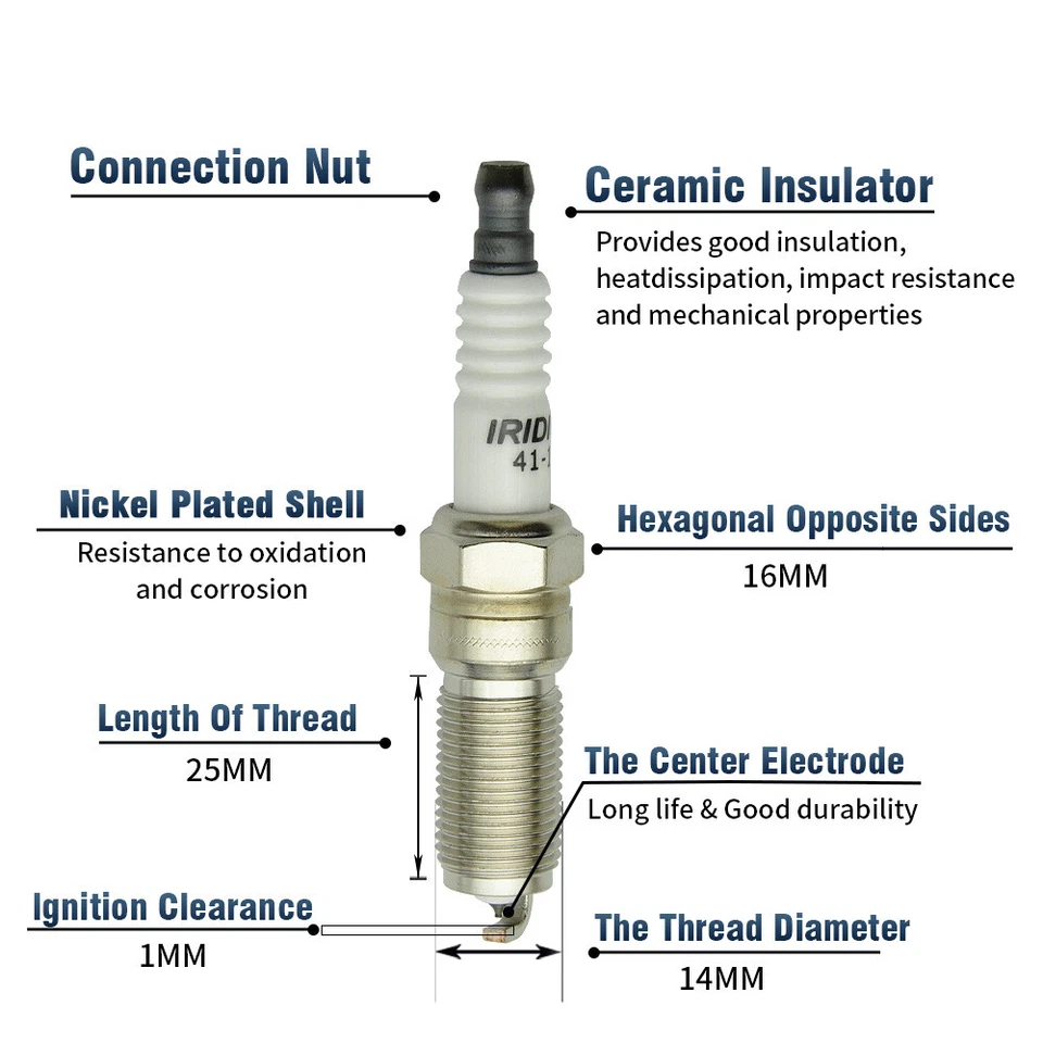 Bobina de ignição 8* UF743 + vela de ignição + fio para GMC Sierra Chevy Silverado 1500 5.3L - Imagem 4 de 4