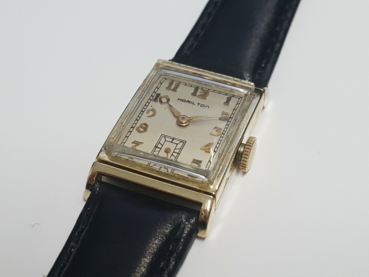 Hamilton Gilbert 14k gold vintage wrist watch. Brand new