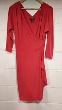 WOMENS Lauren Ralph Lauren Dress Sheath Red Size 10