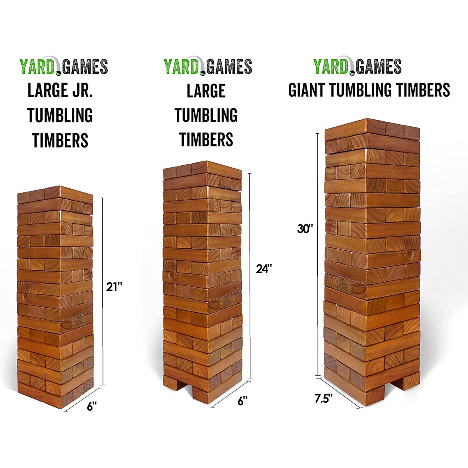 YardGames Large Tumbling Timbers Stacking Game w/ 54 Premium Pine Blocks  (Used)