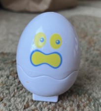 1993 Tomy Egg Shape Sorting Hide N Squeak Eggs Replacement Yellow Scared Square