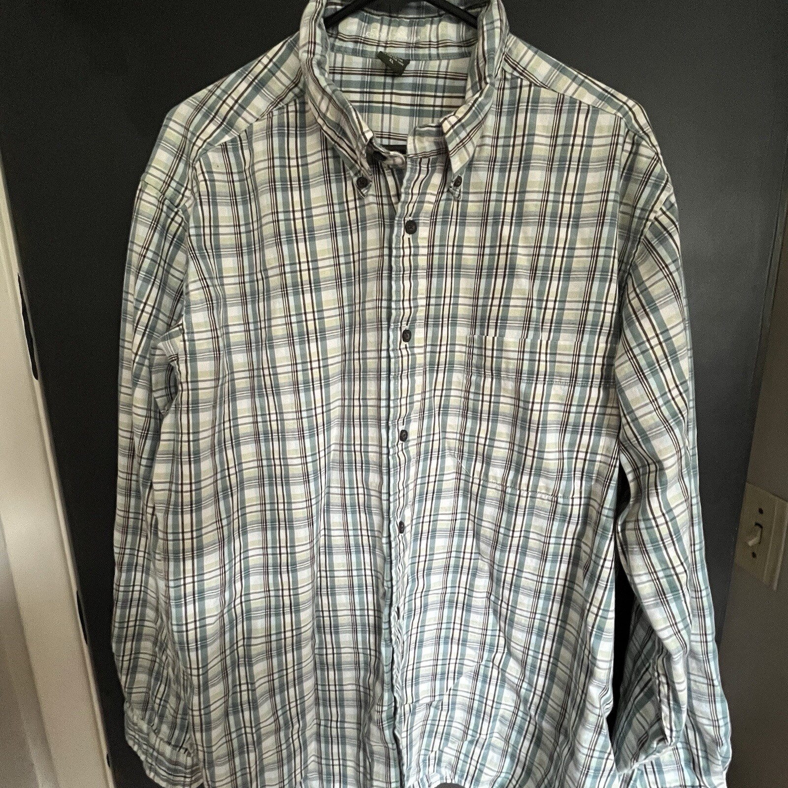 Eddie Bauer XL Men's Flannel Shirt with Pocket in Great Condition