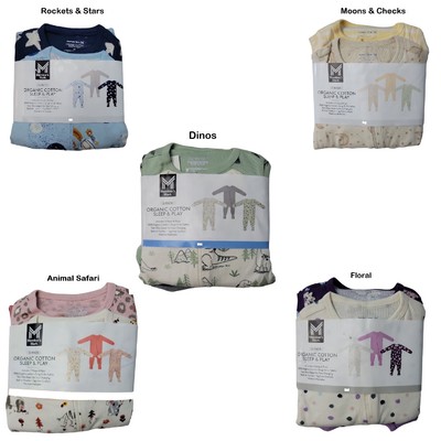 Member's Mark Baby 3-Pack Organic Cotton Soft Sleep And Play