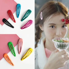 2PCS Snap Hair Clips For Hair Clip Pins BB Hairpin Color Metal Barrettes New