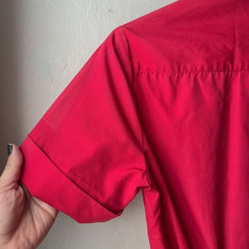 Altogether Fashions Damen 50er Jahre Shirt Taille Kleid Brusttasche halber Reißverschluss rot S/M - Bild 13 von 16