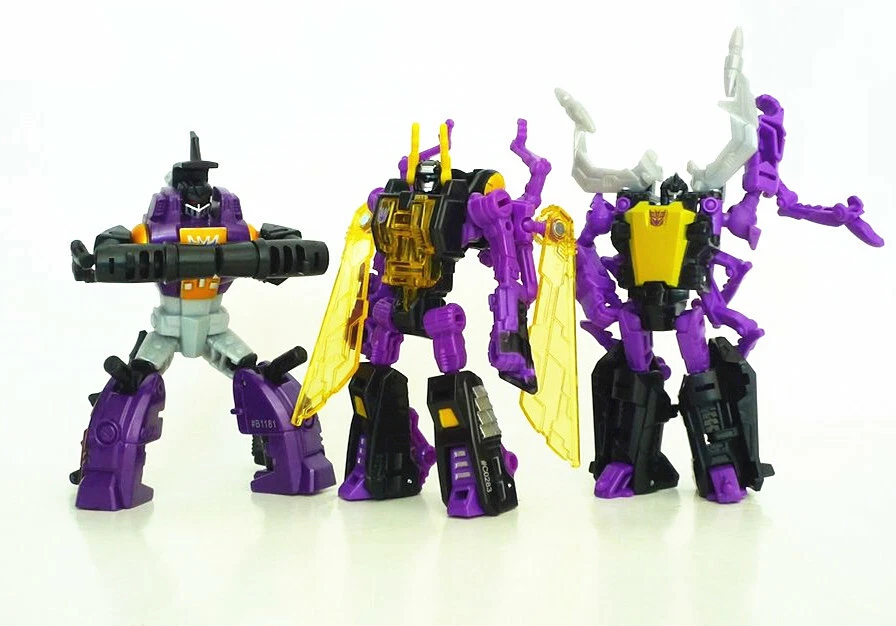 Set 3 Transformers Legends Insecticons Bombshell Shrapnel Kickback Toy Figurine - Image 2 of 4