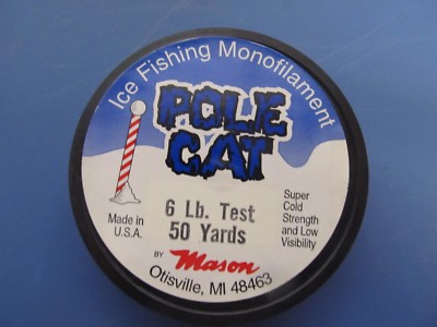 Pole Cat Ice Fishing Monofil. Fishing Line 6 LB Test 50 yards/spool 12  spools