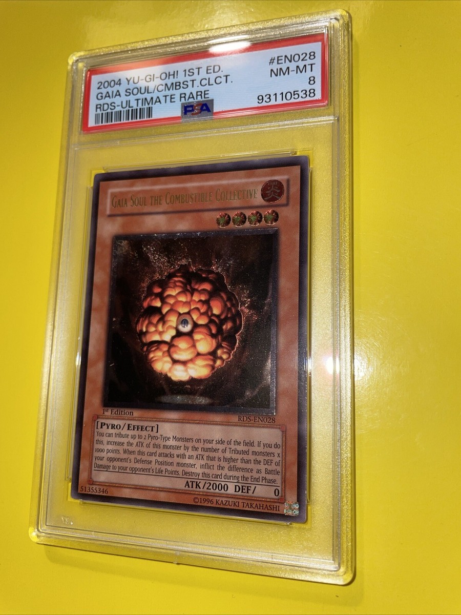 YuGiOh GAIA SOUL THE COMBUSTIBLE COLLECTIVE #RDS-EN028🔥PSA 8🔥1st