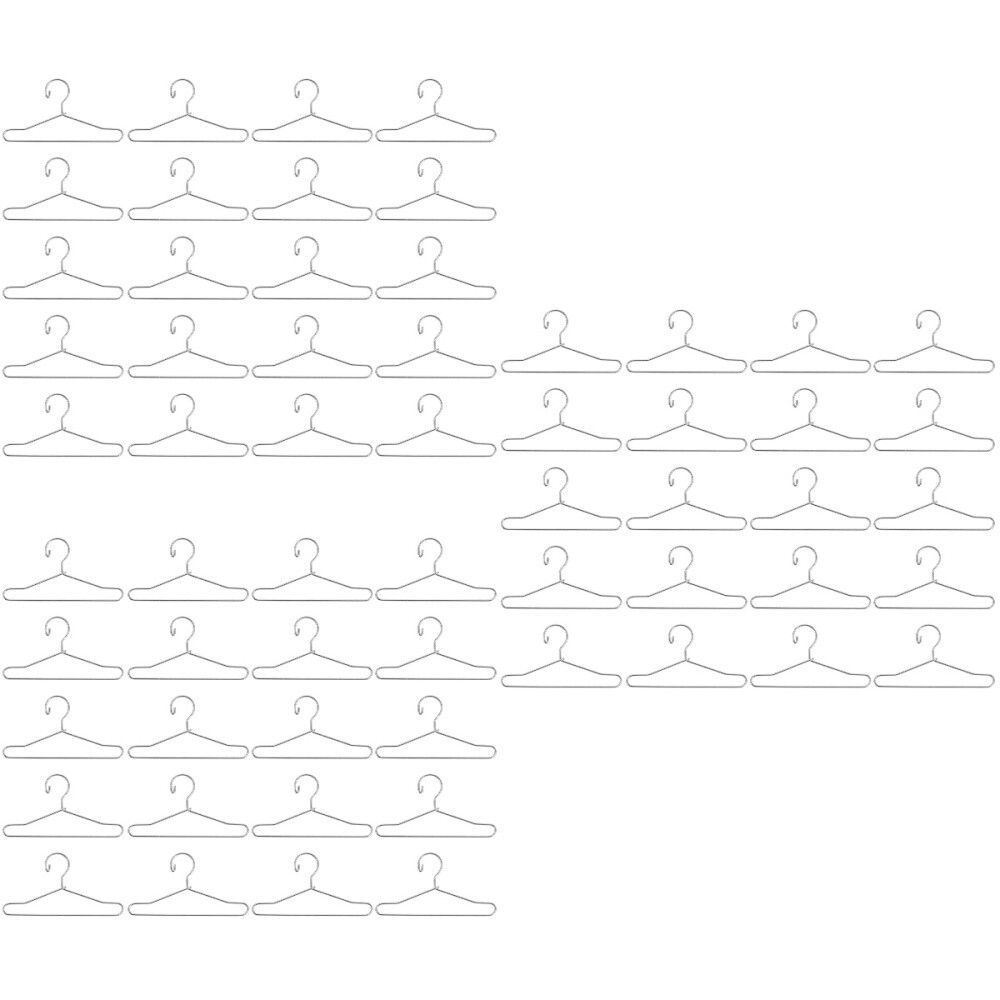 60 Pcs Mini Doll Coat Hanger Clothes Stand Rack Hangers Crybabies Baby