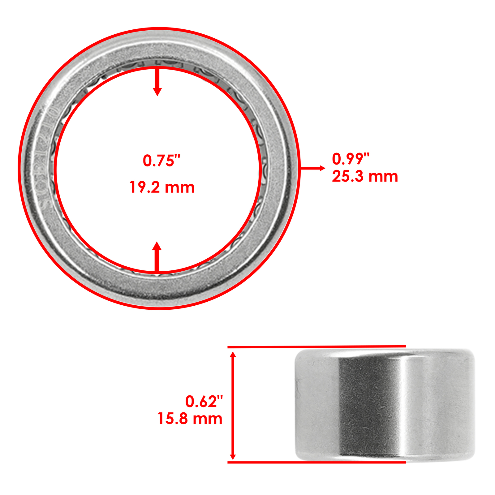 Rear Differential Needle Bearing for Polaris Scrambler 850 / XP 850