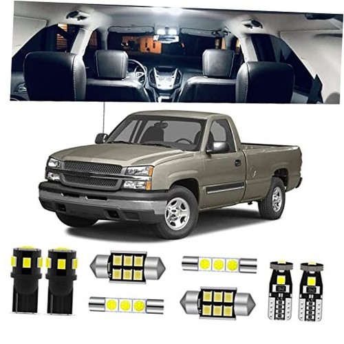 12-Pieces White Interior LED Light Kit for Chevrolet Silverado/GMC Sierra 1999 - Foto 1 di 6