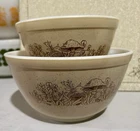 Pyrex Forest Fancies Mushroom Nesting Mixing Bowls 401 & 402