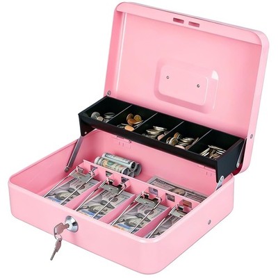 Sleek Pink Cash Organizer with Hidden Storage