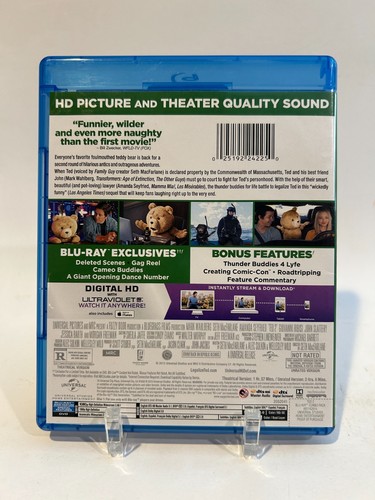 Ted 2 (Blu-Ray/DVD, Unrated, 2015, w/ DIGITAL CODE) - Foto 2 di 2