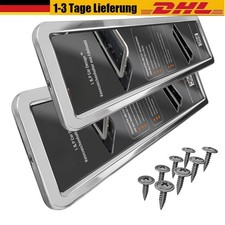 Kennzeichenhalter Edelstahl poliert Chrom Kennzeichen Nummernschildhalter 2 Stk.