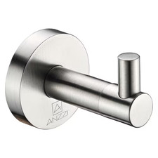 Caster Series J-Hook Single Robe/Towel Hook in Brushed Nickel