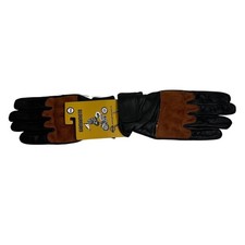Gamamoto Marauders Motorcycle Gloves Black Cognac Leather Suede XXL ST101MRBK
