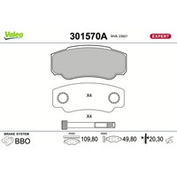 Valeo 301570A Bremsbelagsatz FüR Fiat Citroen Peugeot Ducato Jumper Boxer 244 Z