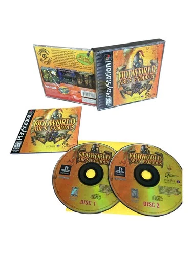 Sony PlayStation 1 PS1 CIB COMPLETE TESTED Oddworld Abe's Exoddus