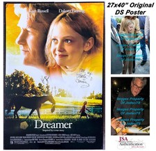 Kurt Russell Dakota Fanning Period Signed DREAMER 27x40 DS FS Poster PROOF JSA Kurt Russell Dakota Fanning Period Signed DREAMER 27x40 DS FS Poster PROOF JSA