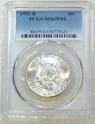 1951-D Franklin Half Dollar PCGS MS63FBL Frosty White PQ New Holder #Z564C