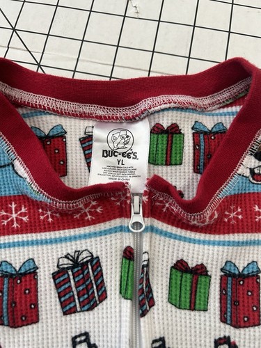 Buc-ees Unisex Youth (X) One Piece Zip Front PJ’s. Faux Drop Bottom Cotton Blend - Picture 5 of 6