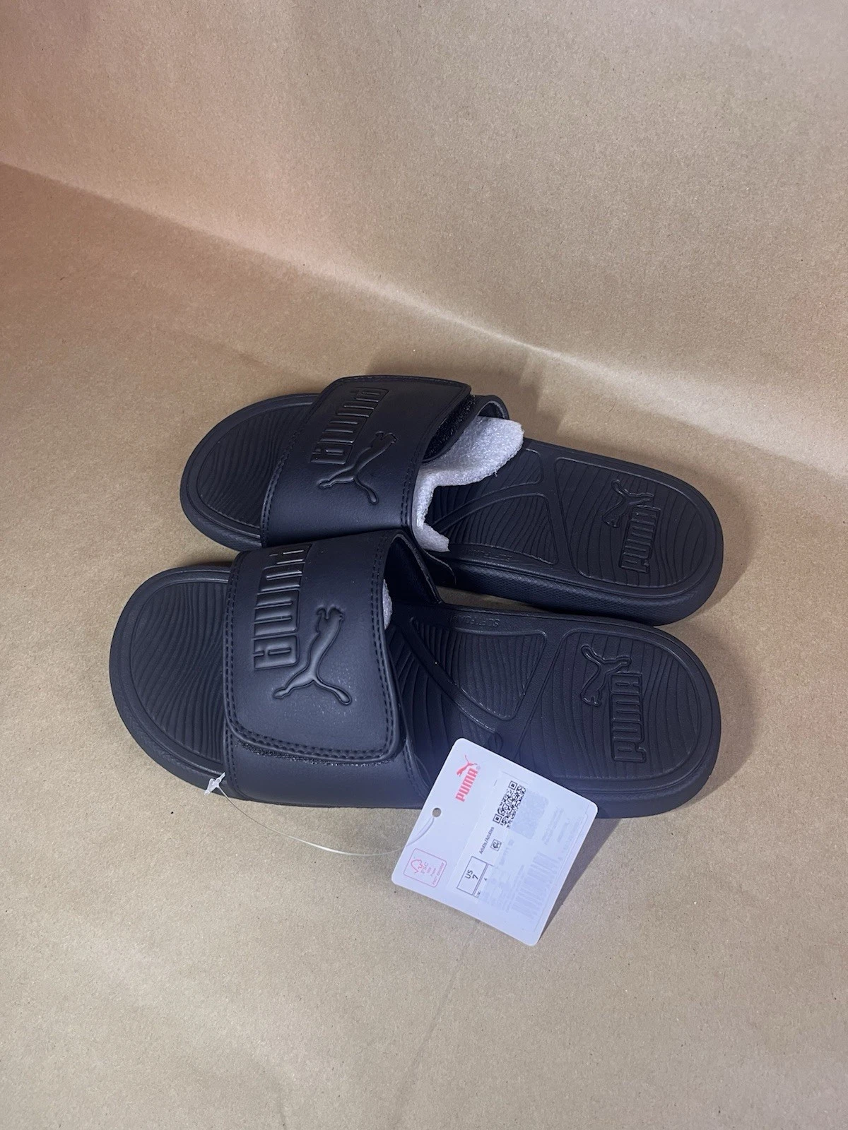 PUMA Cool Cat 2.0 Men's Slides, Black/Black, SZ 7