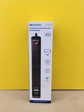 NEW Cable Matters 402025-BLKx2, 6-Outlet Surge Protector Power Strip w/USB 2/pk 