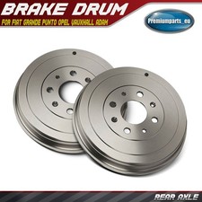 Image of 2x Rear Brake Drums for Fiat Grande Punto Opel Vauxhall Adam Corsavan 2005-2025