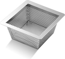 1 Pcs 10 x 10 x 5'' Stainless Steel Commercial Floor Drain Strainer