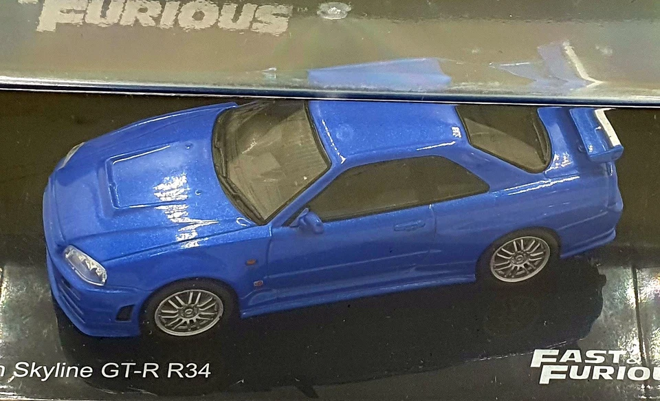 DeAgostini escala 1/43 F220CMC014 - Rápido y Furioso Nissan Skyline GT-R R34 azul Foto 4 de 4