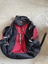 SwissGear ScanSmart Laptop Backpack Red Black Travel School Work Bag
