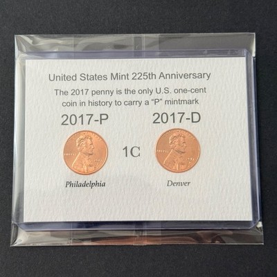 2017 P Lincoln Penny   Only Year With  P  Mint Mark   Complete P & D Coin Set