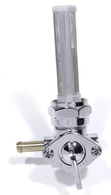 Performance Powerflow Custom Benzinhahn Chrom f. Harley Davidson High Flow links