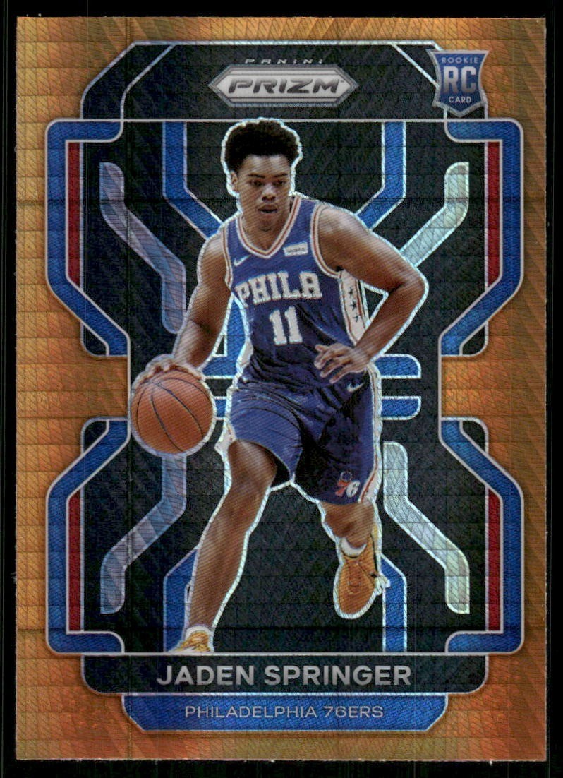 2021-22 Panini Prizm #317 Jaden Springer Hyper Orange SSP Rookie