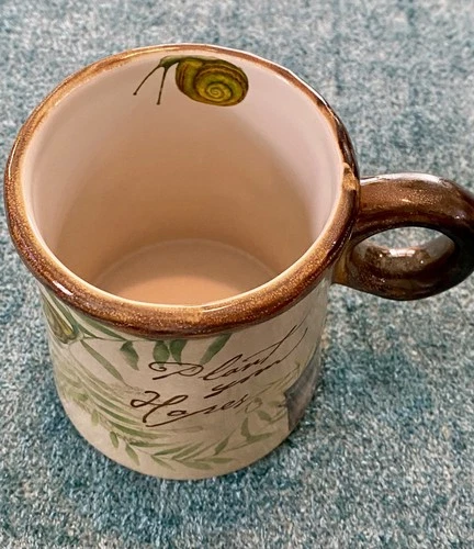 Cracker Barrel Ceramic Gardening "Plant Your Hopes" Snail Mug Spiritual