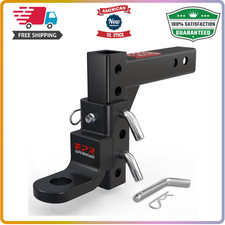 Adjustable Trailer Hitch Ball Mount 2 Receiver 7500 Lbs Drop Rise Heavy Duty