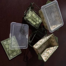 Temp-tations Ovenware by Tara Old World Green 2pc 1 qt Loaf Pan Trivet Lid Rack