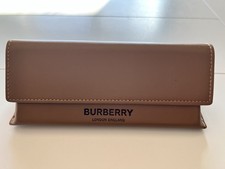 Burberry Camel Brown Authentic Eyeglasses clamshell Case  Cloth  NEW 