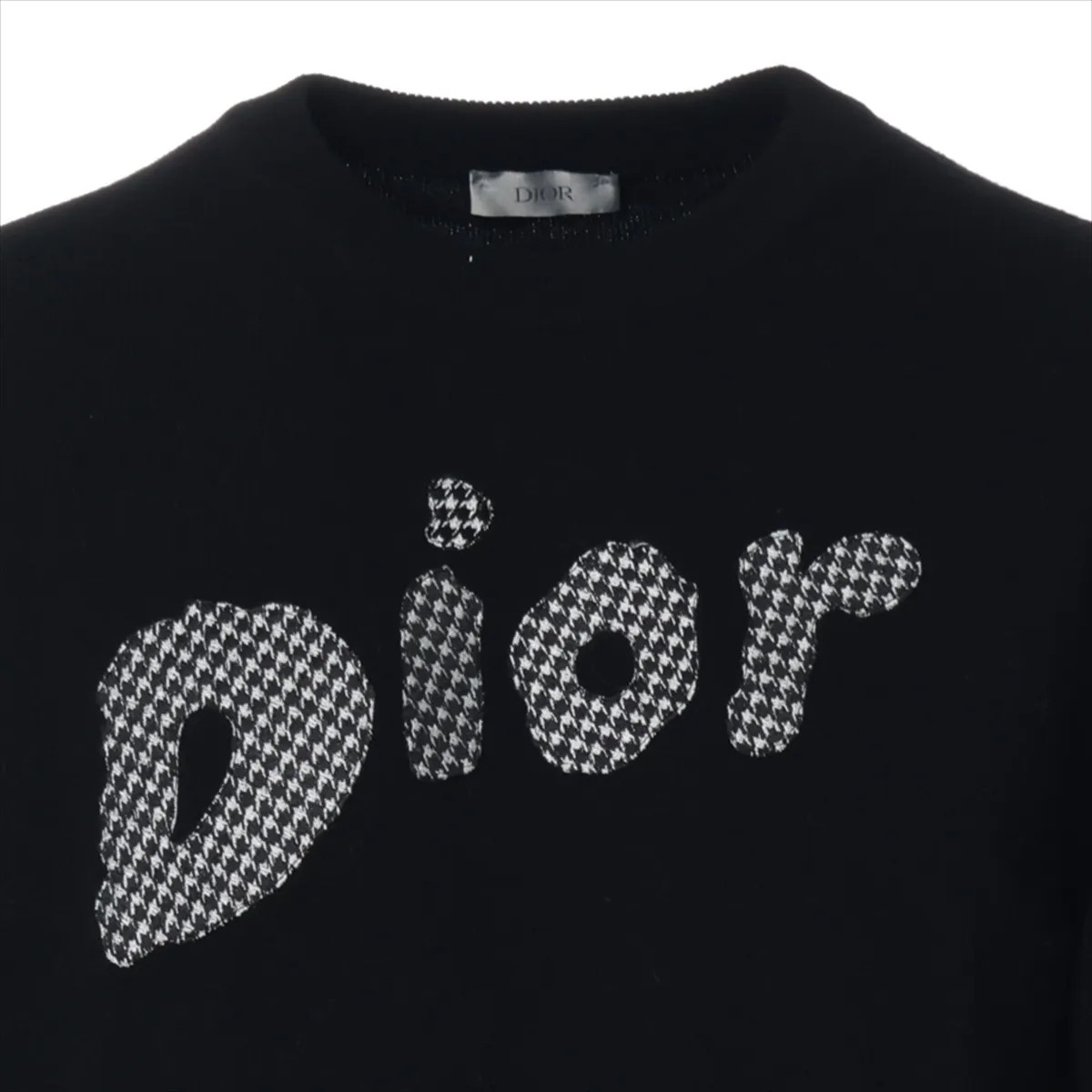 Dior Wool & Cashmere Knit M Men's Black  933M614AT983 Houndstooth pattern Fabric thumbnail 4