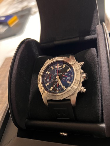 Breitling Chronomat Blackbird Red Strike Limited 2000 Full Set Box Papers A44359