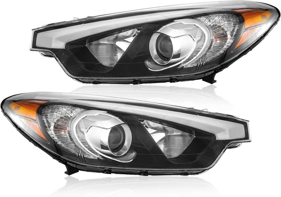 Par de montaje de faros halógenos sin LED L+R para Kia Forte Koupe LX EX 2014-2016 Foto 2 de 4