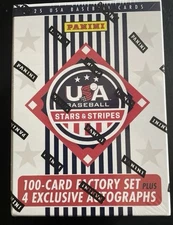 2025 Panini USA Baseball Stars & Stripes 100 Card Box Set + 4 Autos #/100