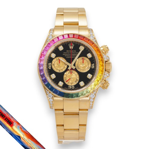 Rolex Cosmograph Daytona 116598RBOW Men’s Watch Black Gold 8PD Dial